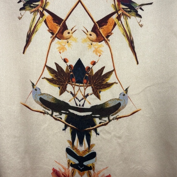 Women LongSleeve Silk Mini Shift Dress Sz L Birds 12Th Street by Cynthia Vincent - Picture 6 of 16